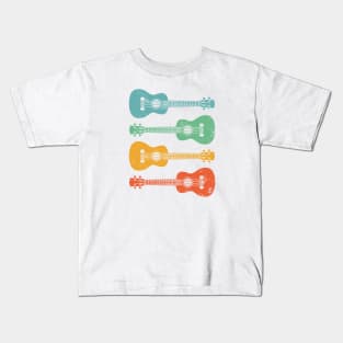 Ukulele Cool Retro Colors Kids T-Shirt